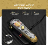NEW WMARK NG-134 Wireless charging technology, Patent design Hair Clipper With High Quality Fade Blade, adjusted zero-overlap
