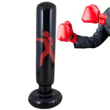 Inflatable Boxing Post, Fitness Exercise Boxing Sandbag For Karate, Taekwondo And Martial Arts, 160cm/62.99inch Boxing Post