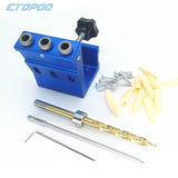 Upgraded 9mm Oblique Drill 15 Degree Angle Bits Hole Jig Woodwork Guide Clamp Locator Set Kit Woodworking DIY Tools