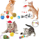 2024 Countdown Advent Calendar Bow Interactive Toys Christmas Teaser Pet Cat Toy Set