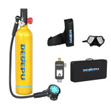 DEDEPU S5000 Oxygen Cyder Respirator Scuba Diving Tank 1L Equipment Snorkeg Hand Pump