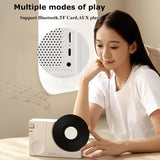 Mini Retro Bluetooth5.3 Speaker Wireless Hifi Sound Soundbar Vintage MP3 Music Box with Clock Display Support TF Card AUX 2024
