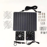 Single Crystal Safe Fan 15W12V Solar PV Two IPX7 Waterproof Fans For Outdoor Greenhouse Coop Pets