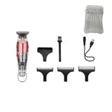 Kemei Hairdresser KM-NG204 Small Electric Pusher Silent LCD Digital Display USB Home Hairdresser Professional Electric Pusher