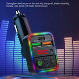 P18 Bluetooth-compatible 5.0 Multifunctional Car Kit FM Transmitter Audio Receiver MP3 Player 3.1A 2 USB Fast Charging