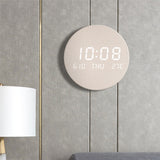 ound Hanging LED Digital Wall Clock for Living Room & Bedroom - Multi-function Display with Temperature, Date, Time, and Alarm