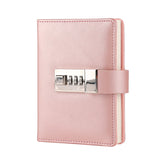 Code Diary With Lock PU Notepad Agenda Planner Handmade Handaccount Book Journal Travel Notebook