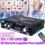 AK35 800W Home Digital Amplifiers 110-240V Bass Audio Power bluetooth Amplifier Hifi FM USB Auto Music Subwoofer Speakers
