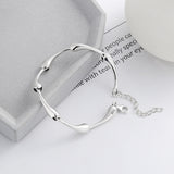 S925 Sterling Silver Creative Style Stitching Bamboo Shape Bracelet