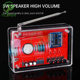FM Radio Electronic Kit Adjustable Frequency 150Hz-20KHz Digital Display DIY Soldering Project Practice Solder