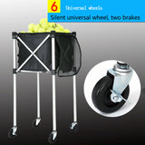 Folding Frame Big Capacity Aluminum Alloy Cart - Mobile Portable Trainer. Pick Up Tennis Ball Packing Basket