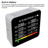 9 in 1 Air Quality Monitor Meter Carbon Dioxide Detector CO2 CO TVOC HCHO PM2.5 PM1.0 PM10 Temperature Humidity Detection