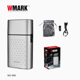 2024 New Professional Shaver WMARK NG-998 Stainless Steel Etched Titanium Two-blade Electric Men's Razor