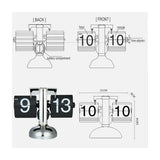 Small Scale Table Over Stainless Steel Flip Internal Gear Operated Quartz Clock with AutoPager, Chrome