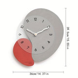 1pc Punch-free Nordic Light Luxury Clock, Simple Fashion Wall Clock, Living Room Creative Household Wall Clock