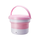 Mini Portable Ultrasonic Turbine Washing Machine Foldable Bucket Laundry Clothes Washer Cleaner for Home Travel