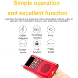 Mini FM Radio Portable Loudspeaker Recorder Outdoor MP3 Music Player Support TF Card USB AUX Play with LED Digital Display