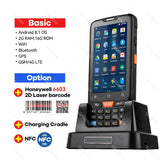 Handheld PDA 1D 2D Honeywell Barcode Scanner QR Code Reader Data Collector Terminal for Inventory Warehouse 4G GPS Android 8.1