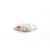 12Pcs False Mouse Pet Toys Long-Haired Tail Mice Rattling Soft Real Rabbit Fur Sound Squeaky Toy