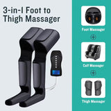 Electric Air Foot and Leg Massager - Circulation Health Care Therapy. Shiatsu Calf and Thigh Compression Massage for Pain Relief.