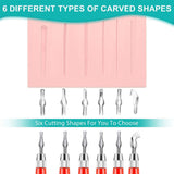 Rubber Making Kit,Block Printing Tool Kit,Linoleum Cutter with 6 Type Blades,Tracing Paper for Craft Stamp Carving