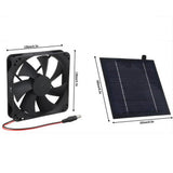20W 12V Exhaust Air Extractor Mini Ventilator Solar Panel Powered Fan for Dog Chicken House Greenhouse