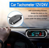 9999 Rpm Meter Car Gauge Auto Tachometer Digital LCD 12V Auto Gauge Motorcycle Tachometer Diesel for Outboard Motor Universal
