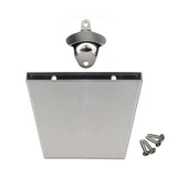 Wall Mounted Beer Bottle Opener With Cap Catcher Container Box Storage Holder Collect Bucket Set Kitchen Tool
