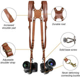 Adjustable Double Leather Harness High Quality Strap Camera Photography Comfortable Shoulder Straps New