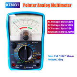 KT8031 Precision Pointer Display AC/DC 500V 10A 20MΩ High Sensitivity Handheld Analog Multimeter