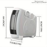 1PC, Small Electric Heater, Ceramic Personal Space Heater Portable Silent Heater Fan For Office With Constant Temperature Heating And Overheat Protection, 2S Fast Heating Space Electric Heater And Dual Speed Adjustable Temperature (EU Plug)