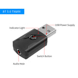4 In 1 USB Bluetooth 5.0 Wireless Transmitter Receiver 3.5Mm Aux Audio Adapter For Bluetooth Speaker TV PC Car Kit