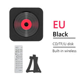 Wall mounted music with IR remote control FM portable Bluetooth speaker stereo 3.5mm CD player LED screen