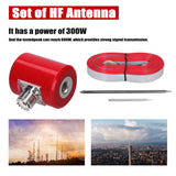 1/4 Wavelength 5M/16.4FT QRP Antenna 14M-30MHz 300W-600W Stainless Steel Hntenna for USDX Radio