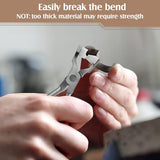 2 Pcs Making Kit Chain Nose Pliers and Wrapping Metal Stainless Steel Bender Ring Bending Tool
