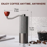 1pc Manual Coffee Grinder, Hand Coffee Grinder With Internal Digital Adjustable Settings And Assembly Stainless Steel Conical Burr