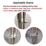 Top-Double Antenna Clamp V Jaw Block With U Bolts Heavy Duty Anti-Rust To Mast Mount Bracket Kit For TV,CB(6 Set)