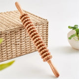 Beech wood yoga massage roller lumbar cervical shoulder back leg wooden stick thin body meridian fiess massager