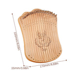 17 Lyre Portable Solid Beech Wood Harp String Musical Instrument with Tuning Wrench Picks for Beginners Kids Adults