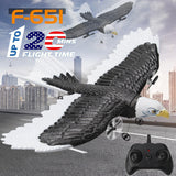 2024 RC Plane Wingspan Eagle Bionic Aircraft Fighter 2.4G Radio Remote Control Hobby Glider Airplane Foam Toys for Children Kids