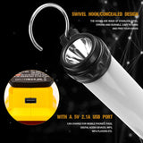 2000LM 26W LED Work Light for 14.4V-18V Li-ion Battery Portable Camping Lantern Downlight Outdoor Flashlight with Clip