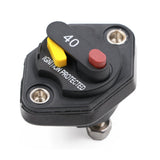 12-32V Circuit Breaker Trolling Motor Car Marine Boat Stereo Audio Inline Inverter Waterproof with Manual Reset Switch Fuse 40A