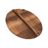 Natural Wooden Pot Cover Pan Lid With Large Handle Anti-Hot Anti-Spillover Hypotenuse Cover Wok Wooden Pan Lid Cookware Parts