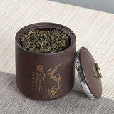 1pc Boutique Yixing Purple Sand Teapot with Golden Finish - Large Capacity Loose Tea Sealed Jar for Enhanced Tea Experience