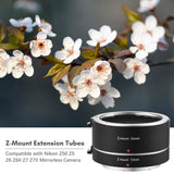 Automatic Extension Tubes 12mm + 24mm Z Mount ro Photography Tube for Nikon Z50 Z5 Z6 Z6II Z7 Z7II Mirrorless Camera