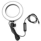 LED Live Streaming Ring Studio Photography Selfie Tattoo Fill Light Black (6.5 inch)