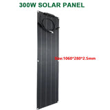 600W/300W Flexible Solar Panel Kit with 12V Battery Charger - Monocrystalline Cell Solar System for Outdoor Camping, Yacht, Car, RV, Boat