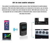 OLED Bluetooth 5.0 Receiver Back Clip Wireless Audio Adapter For Mobile Phone TV Car Home Audio Music Transmitter