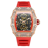 Luxury sport Hollow Full-automatic Mechanical watch man ONOLA Fashion Tape Waterproof Watch for Men Relogio Masculino Clock