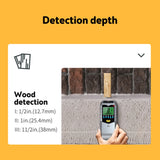 5-In-1 Electronic Detector Wall Stud Finder Sensor Wall Scanner Edge Center Detect Wood Beam/Metal/AC Live Wires Inside